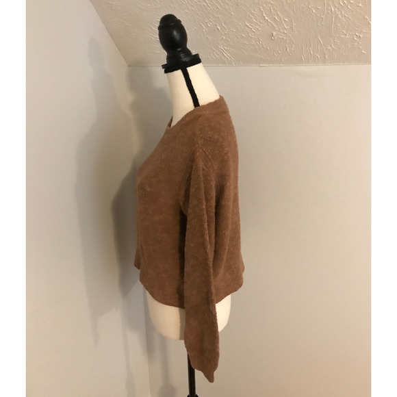 Everlane The Cotton Linen Crew Brown Sweater - Size Medium - Picture 3 of 9
